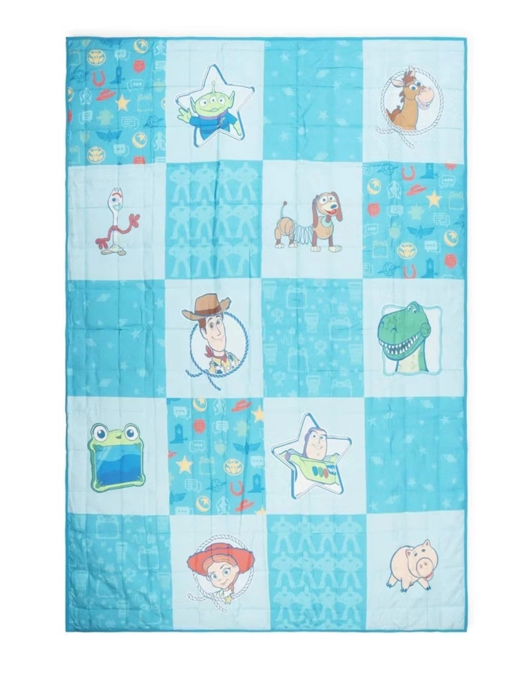 Kids Quilt - Blue Character Patchwork Bedding